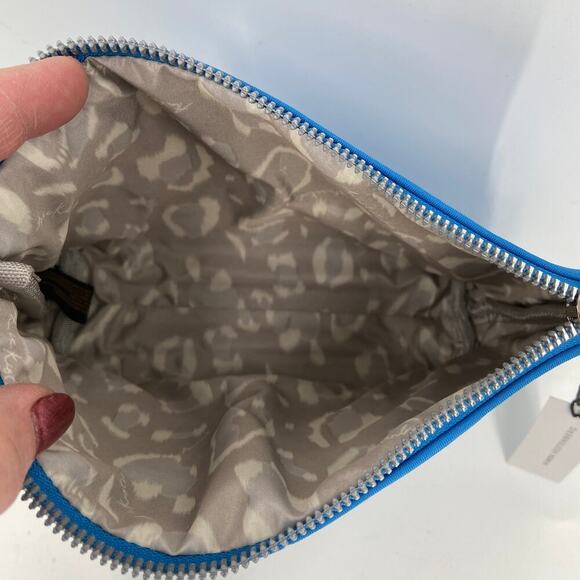Aimee Kestenberg Skyler Pouch Neoprene Clutch Zip Top Lined Memphis Blue #471 - Picture 4 of 7